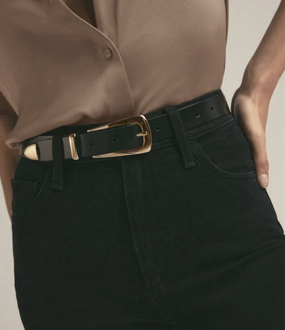 Favorite Daughter Black Belt with Gold Buckle